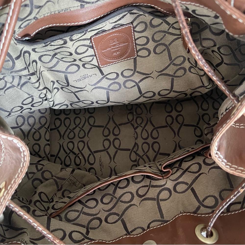 Lancel Woven Braided Leather Hobo Tote - Picture 11 of 16